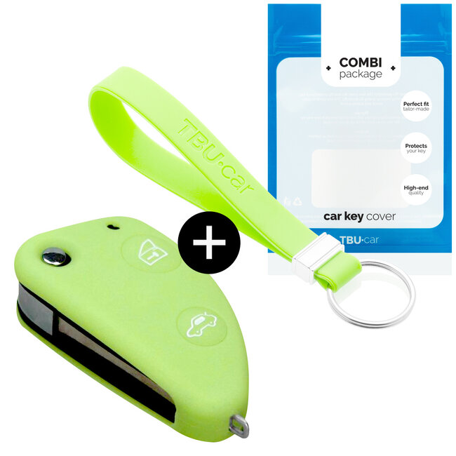 Funda Carcasa llave compatible con Alfa Romeo - Funda de Silicona - Cover de Llave Coche - Glow in the Dark