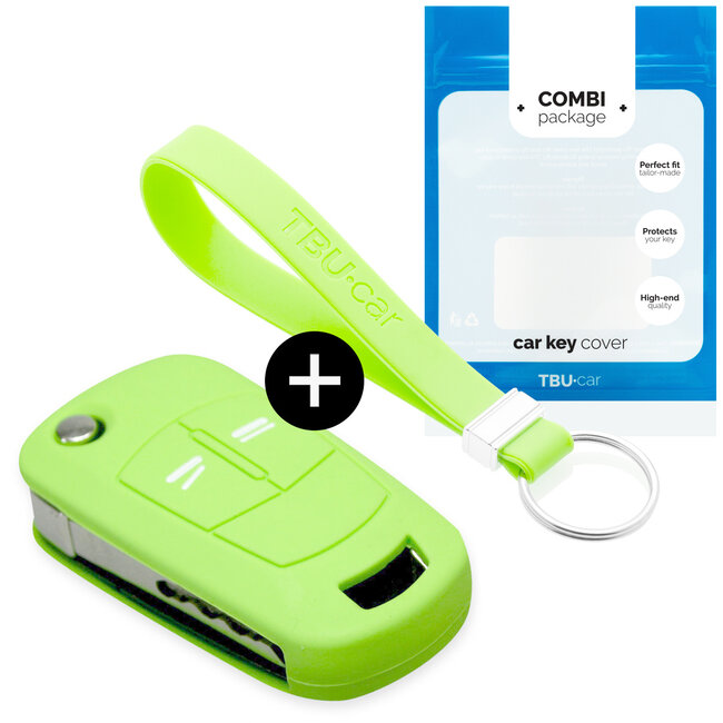 Sleutel cover compatibel met Opel - Silicone sleutelhoesje - beschermhoesje autosleutel - Glow in the Dark
