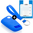 Housse de Protection clé compatible avec Volkswagen - Coque Cover Housse étui en Silicone - Bleu