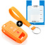 Funda Carcasa llave compatible con VW - Funda de Silicona - Cover de Llave Coche - Naranja