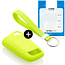 Capa para chave do carro compatível com VW - Capa Protetora de Chave Remota de Silicone - Tampa Remota FOB - Verde lima