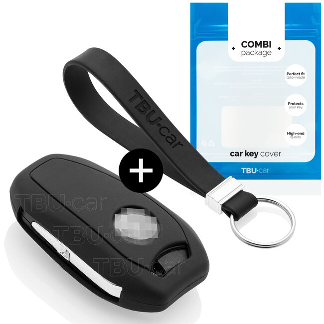 Capa para chave do carro compatível com Peugeot - Capa Protetora de Chave Remota de Silicone - Tampa Remota FOB - Preto