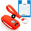 Funda Carcasa llave compatible con Peugeot - Funda de Silicona - Cover de Llave Coche - Rojo