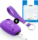 TBU car Nissan Capa Silicone Chave do carro - Capa protetora - Tampa remota FOB - Roxo