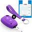 Car key cover compatible with Nissan - Silicone Protective Remote Key Shell - FOB Case Cover - Purple