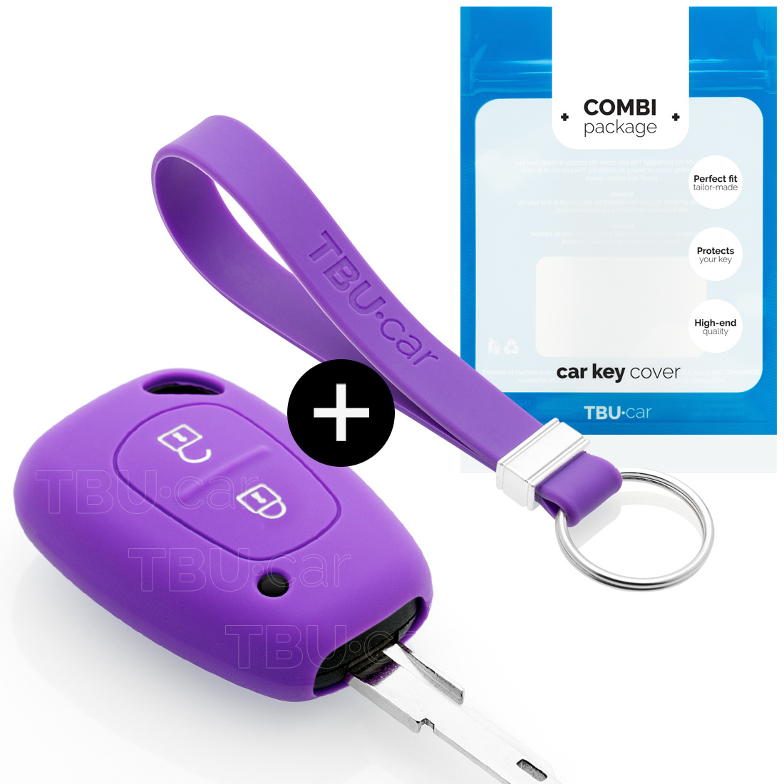 TBU car Nissan Capa Silicone Chave do carro - Capa protetora - Tampa remota FOB - Roxo