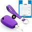 Cover chiavi auto compatibile con Nissan - Copertura protettiva - Custodia Protettiva in Silicone - Viola