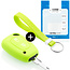 Sleutel cover compatibel met Nissan - Silicone sleutelhoesje - beschermhoesje autosleutel - Lime groen