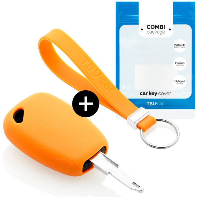 Car key cover compatible with Nissan - Silicone Protective Remote Key Shell - FOB Case Cover - Orange