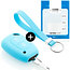 Capa para chave do carro compatível com Nissan - Capa Protetora de Chave Remota de Silicone - Tampa Remota FOB - Azul claro