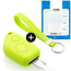 Sleutel cover compatibel met Peugeot - Silicone sleutelhoesje - beschermhoesje autosleutel - Lime groen