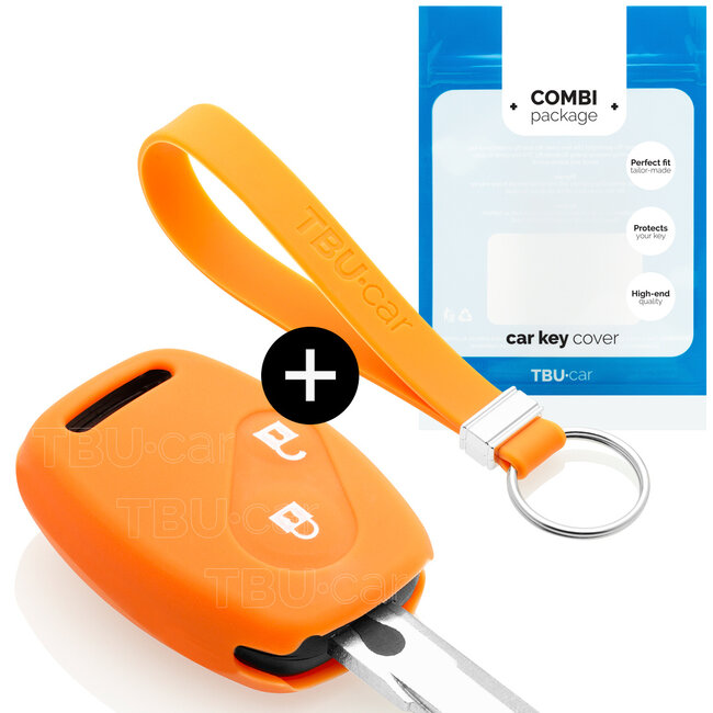Car key cover compatible with Honda - Silicone Protective Remote Key Shell - FOB Case Cover - Orange