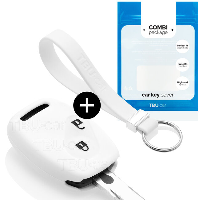 Housse de Protection clé compatible avec Honda - Coque Cover Housse étui en Silicone - Blanc