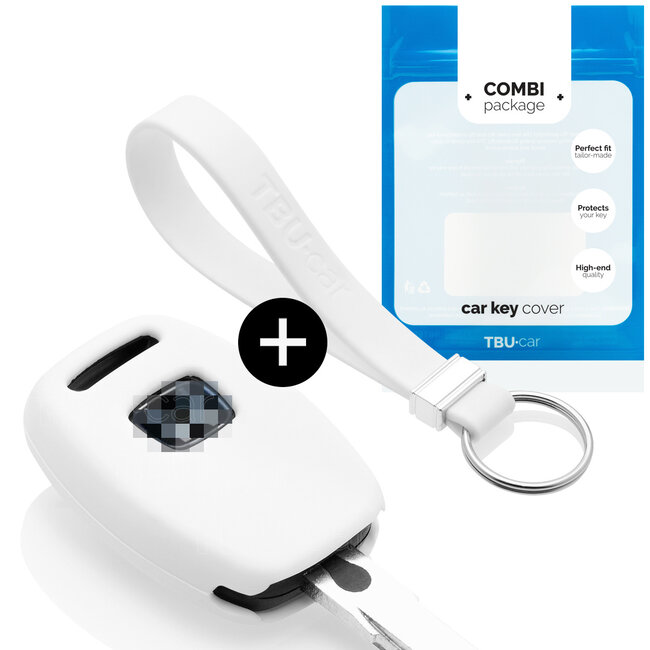 Car key cover compatible with Honda - Silicone Protective Remote Key Shell - FOB Case Cover - White