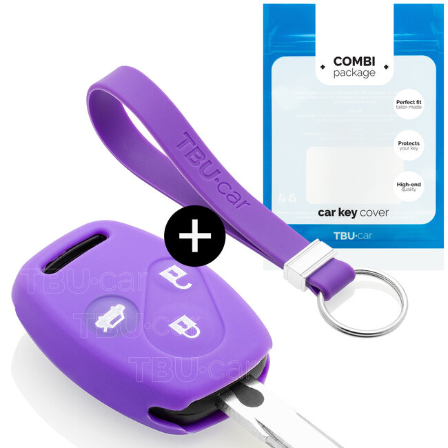 Funda Carcasa llave compatible con Honda - Funda de Silicona - Cover de Llave Coche - Violeta
