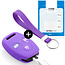 Capa para chave do carro compatível com Honda - Capa Protetora de Chave Remota de Silicone - Tampa Remota FOB - Roxo