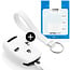 Housse de Protection clé compatible avec Honda - Coque Cover Housse étui en Silicone - Blanc
