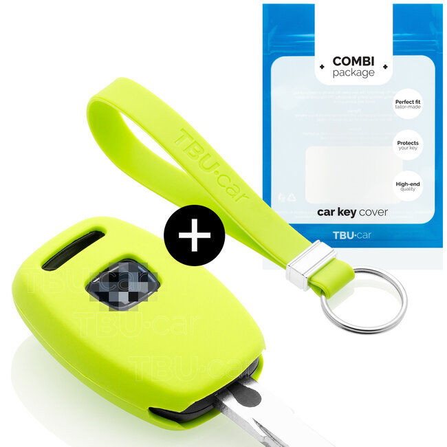 Capa para chave do carro compatível com Honda - Capa Protetora de Chave Remota de Silicone - Tampa Remota FOB - Verde lima