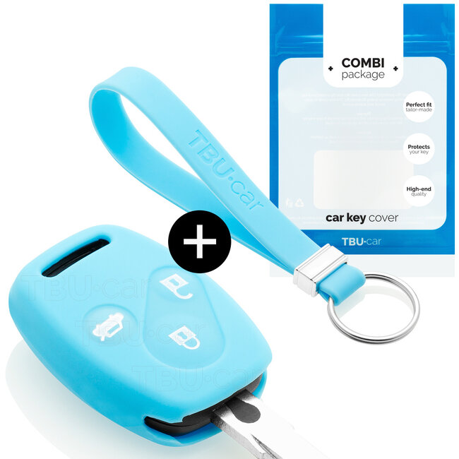 Housse de Protection clé compatible avec Honda - Coque Cover Housse étui en Silicone - Bleu clair