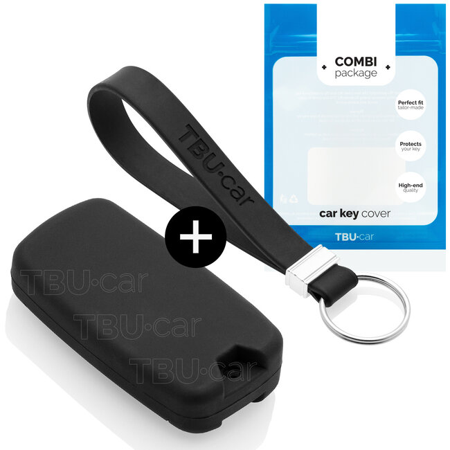 Capa para chave do carro compatível com Jeep - Capa Protetora de Chave Remota de Silicone - Tampa Remota FOB - Preto