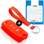 Capa para chave do carro compatível com Jeep - Capa Protetora de Chave Remota de Silicone - Tampa Remota FOB - Vermelho