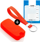 TBU car Jeep Capa Silicone Chave do carro - Capa protetora - Tampa remota FOB - Vermelho