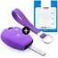 Capa para chave do carro compatível com Dacia - Capa Protetora de Chave Remota de Silicone - Tampa Remota FOB - Roxo