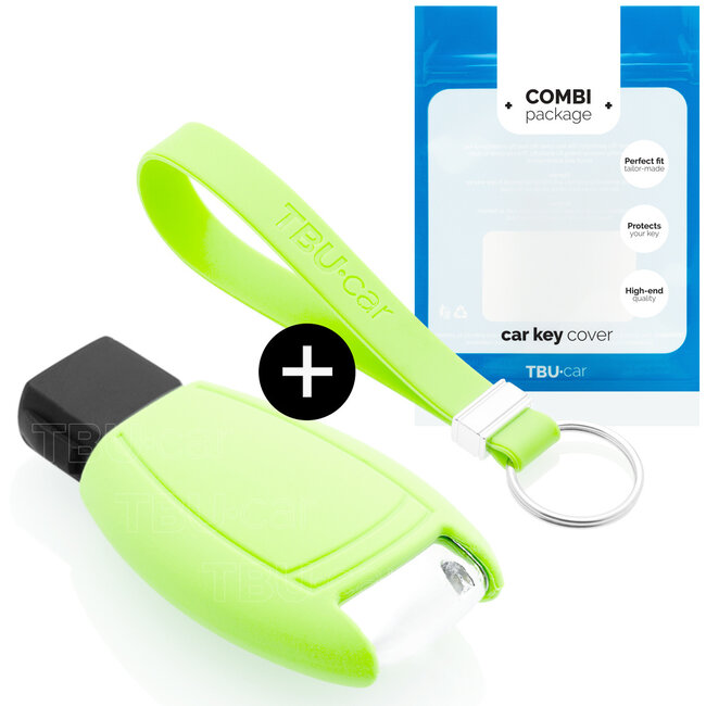Capa para chave do carro compatível com Mercedes - Capa Protetora de Chave Remota de Silicone - Tampa Remota FOB - Fosforescente