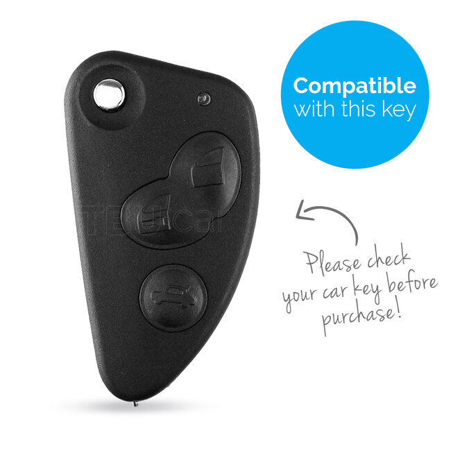 Car key cover compatible with Alfa Romeo - Silicone Protective Remote Key Shell - FOB Case Cover - Pink