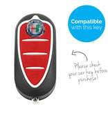 TBU car TBU car Car key cover compatible with Alfa Romeo - Silicone Protective Remote Key Shell - FOB Case Cover - Zebra