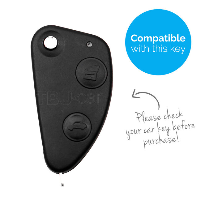 Sleutel cover compatibel met Alfa Romeo - Silicone sleutelhoesje - beschermhoesje autosleutel - Rood