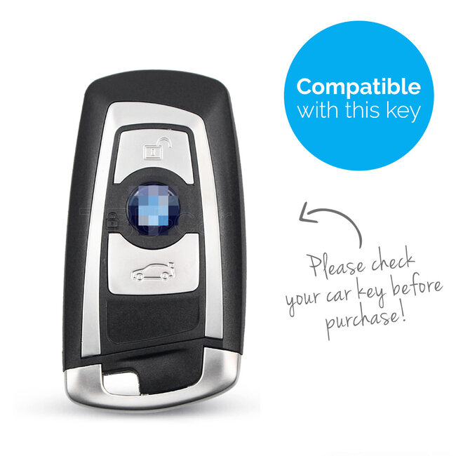 Car key cover compatible with BMW - TPU Protective Remote Key Shell - FOB Case Cover - Rose Gold