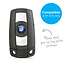 Capa para chave do carro compatível com BMW - Capa Protetora de Chave Remota de Silicone - Tampa Remota FOB - Preto