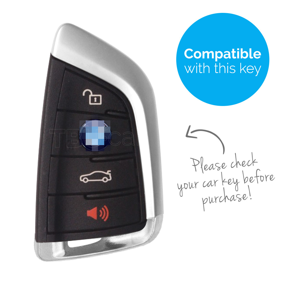 TBU car Autoschlüssel Hülle kompatibel mit BMW 4 Tasten (Keyless Entry) -  Schutzhülle aus Silikon - Auto Schlüsselhülle Cover in Rott