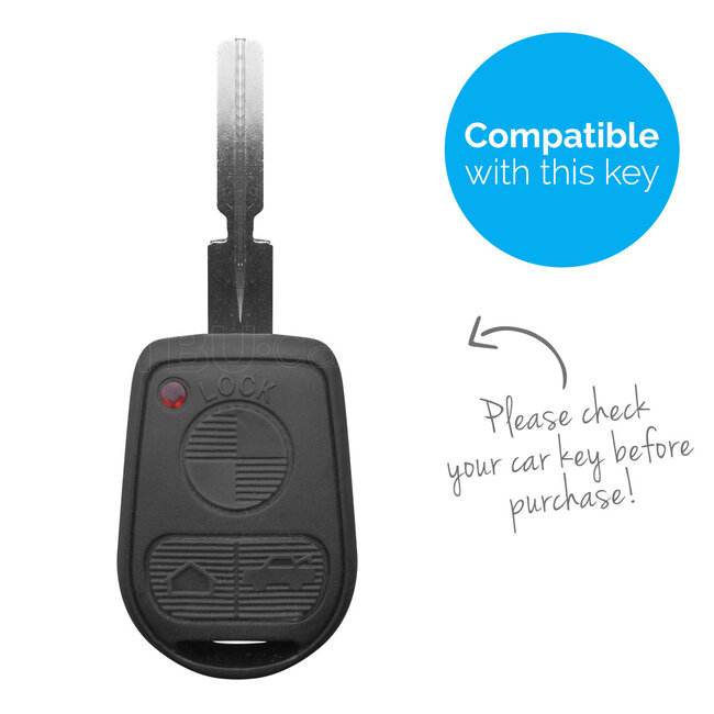 Funda Carcasa llave compatible con BMW - Funda de Silicona - Cover de Llave Coche - Negro