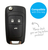 TBU car TBU car Car key cover compatible with Chevrolet - Silicone Protective Remote Key Shell - FOB Case Cover - White