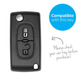 TBU car TBU car Car key cover compatible with Citroën - Silicone Protective Remote Key Shell - FOB Case Cover - Light Blue