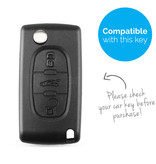 TBU car TBU car Car key cover compatible with Citroën - Silicone Protective Remote Key Shell - FOB Case Cover - Glow in the Dark