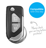 TBU car TBU car Car key cover compatible with Citroën - Silicone Protective Remote Key Shell - FOB Case Cover - Black