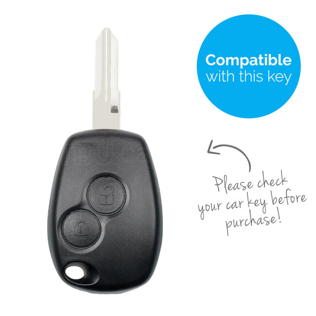 Housse de Protection clé compatible avec Dacia - Coque Cover Housse étui en Silicone - Violet