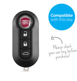 TBU car TBU car Car key cover compatible with Fiat - Silicone Protective Remote Key Shell - FOB Case Cover - Glow in the Dark