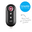 Capa para chave do carro compatível com Fiat - Capa Protetora de Chave Remota de Silicone - Tampa Remota FOB - Preto