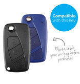 TBU car TBU car Housse de Protection clé compatible avec Fiat - Coque Cover Housse étui en Silicone - Bleu clair