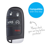 TBU car TBU car Car key cover compatible with Fiat - Silicone Protective Remote Key Shell - FOB Case Cover - White
