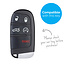 TBU car Sleutel cover compatibel met Fiat - Silicone sleutelhoesje - beschermhoesje autosleutel - Carbon