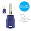 Capa para chave do carro compatível com Fiat - Capa Protetora de Chave Remota de Silicone - Tampa Remota FOB - Azul