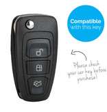 TBU car TBU car Car key cover compatible with Ford - Silicone Protective Remote Key Shell - FOB Case Cover - Blue