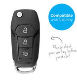 TBU car TBU car Car key cover compatible with Ford - Silicone Protective Remote Key Shell - FOB Case Cover - Light Blue