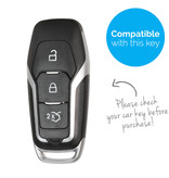 TBU car TBU car Autoschlüssel Hülle kompatibel mit Ford 3 Tasten (Keyless Entry) - Schutzhülle aus Silikon - Auto Schlüsselhülle Cover in Schwarz