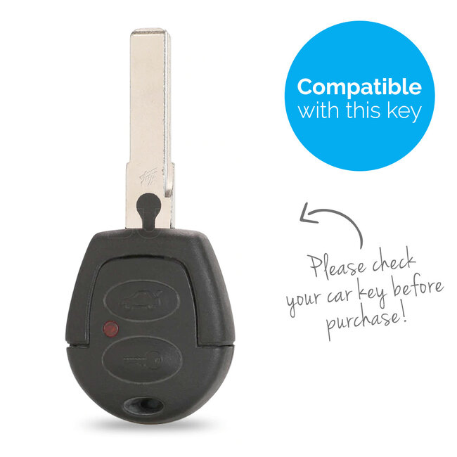 Capa para chave do carro compatível com Ford - Capa Protetora de Chave Remota de Silicone - Tampa Remota FOB - Branco